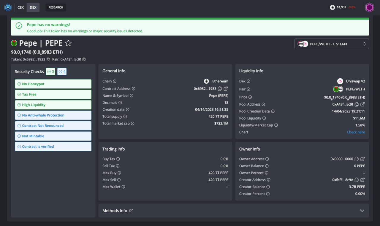 Use Straco Token Sniffer to verify the security of smart contracts.